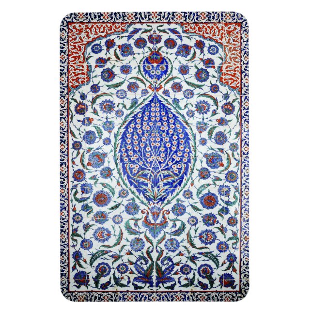 Turkish floral tiles magnet (Vertical)