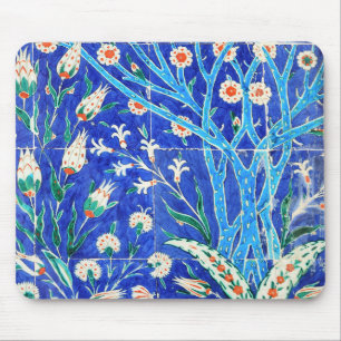 Turkish floral tiles mouse pad