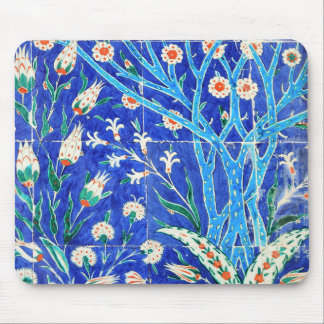 Turkish floral tiles mouse pad