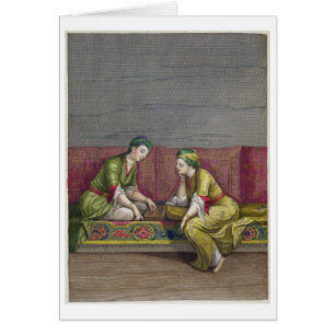 Turkish Girls, playing Mangala, 18th century (engr