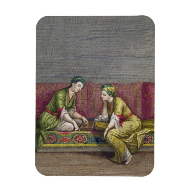 Turkish Girls, playing Mangala, 18th century (engr Magnet (Vertical)