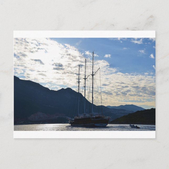 Turkish Gulet In Kas Postcard (Front)