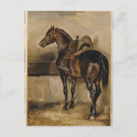 Turkish horse in a stable by Theodore Gericault