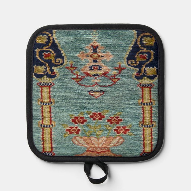 Turkish Kilim Carpet Rug Antique Pot Holder (Front)