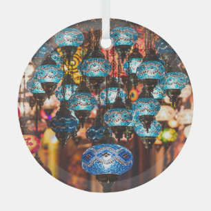 Turkish lamps: mosaic glass art tree decoration