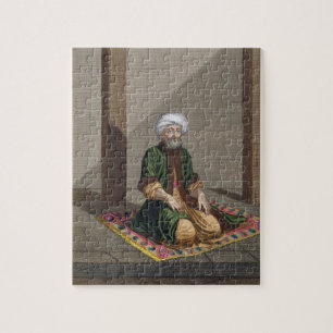 Turkish Man, praying, 18th century (engraving) Jigsaw Puzzle