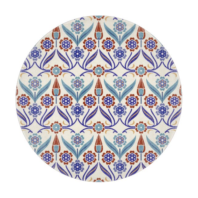 Turkish Mosaic: Colourful Seamless Pattern Cutting Board (Front)