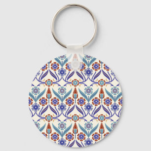 Turkish Mosaic: Colourful Seamless Pattern Key Ring