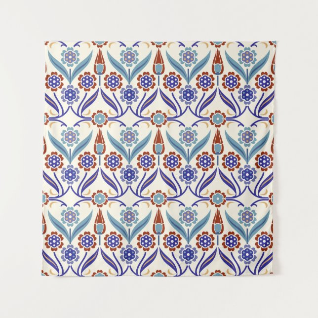 Turkish Mosaic: Colourful Seamless Pattern Tapestry (Front)