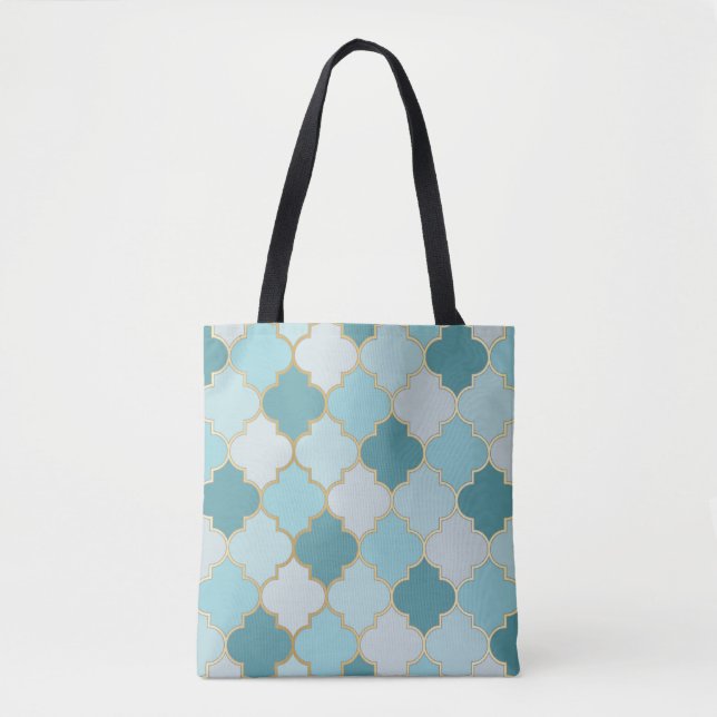 Turkish Mosque Window Seamless Pattern. Ramadan mu Tote Bag (Front)