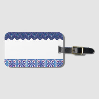 Turkish Ottoman Design Blue Luggage tag