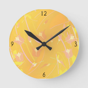 Turkish Poppy Round Clock