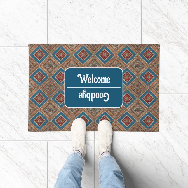 Turkish Popular Beautiful Old Pattern Collection Doormat (Indoor)