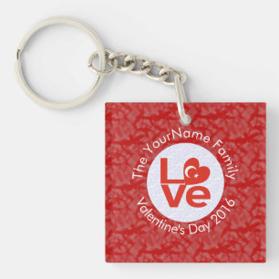 Turkish Red LOVE Flag Personalised Key Ring