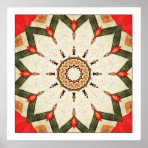 Turkish Red Mandala Poster