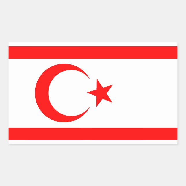 Turkish Republic of Northern Cyprus Rectangular Sticker (Front)