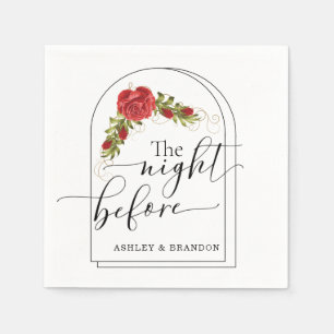 Turkish Rose Minimal Script The Night Before Napkin