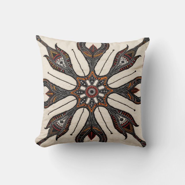 Turkish Rug Mandala Pillows: Exotic Patterns  Cushion (Front)