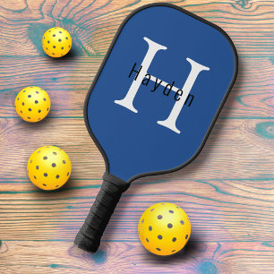 Turkish Sea Modern Monogram Cute Trendy Simple Pickleball Paddle
