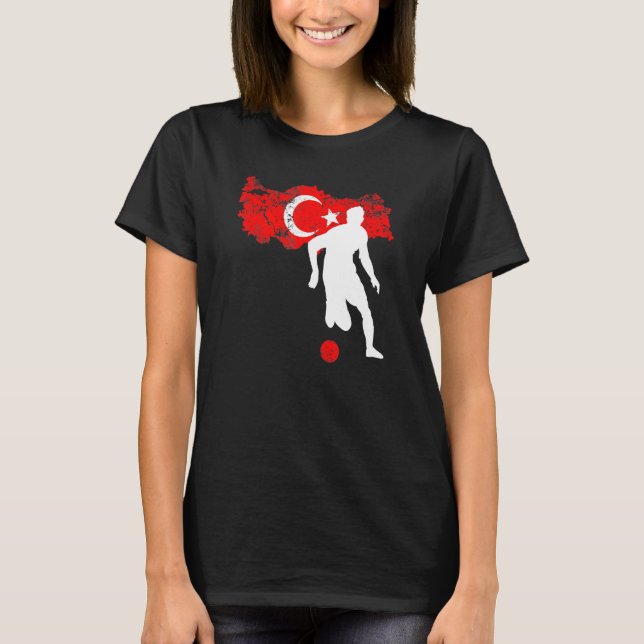 Turkish Soccer Player Turkey Flag 1 T-Shirt (Front)