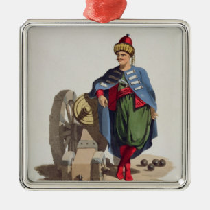 Turkish Soldier, from 'Costumes of the Various Nat Metal Tree Decoration