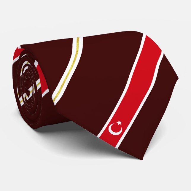 Turkish stripes flag tie (Rolled)