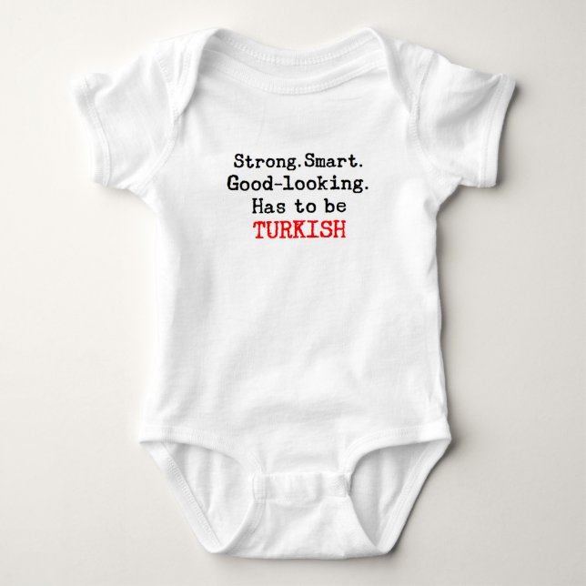 turkish strong baby bodysuit (Front)