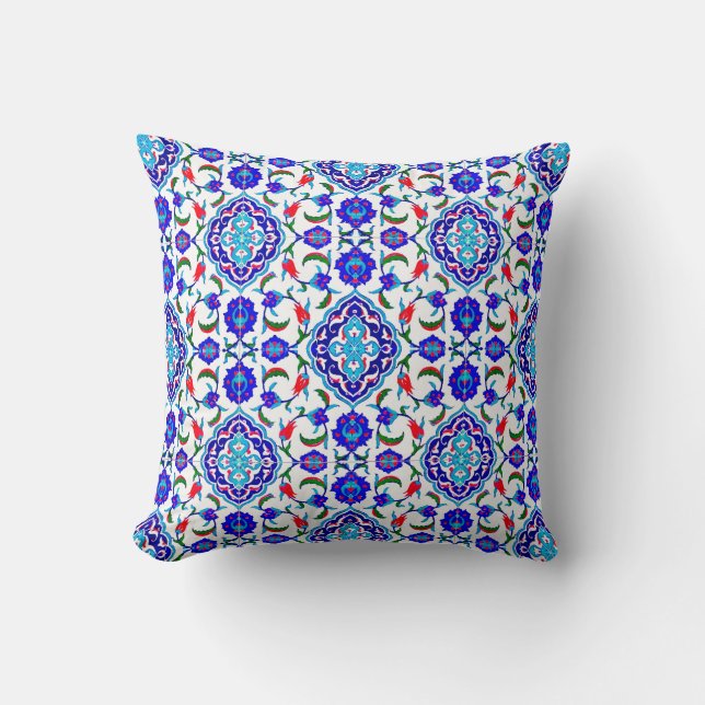 Turkish Tile inspired Design Cushion (Front)