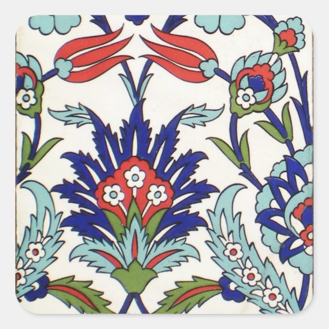 Turkish tile Square Sticker (Front)