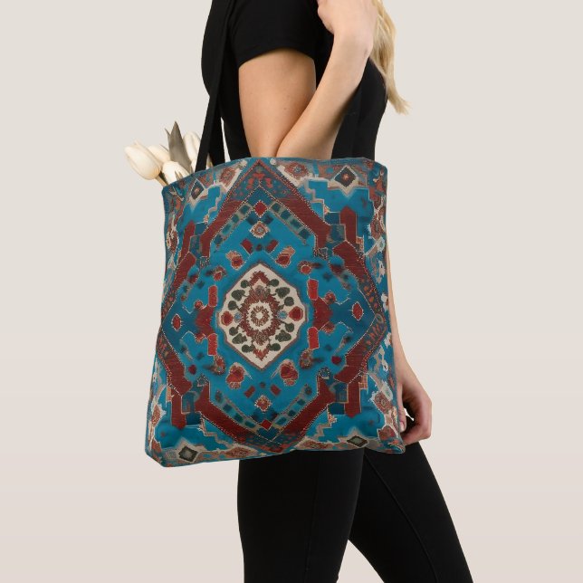 Turkish Trendy Beautiful Old Pattern Collection Tote Bag (Close Up)