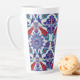Turkish Tulip Oriental Arabesque Floral Visual art Latte Mug