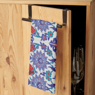 Turkish Tulip Oriental Arabesque Floral Visual art Tea Towel