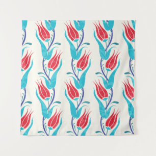 Turkish Tulips: Traditional Seamless Motif. Tapestry