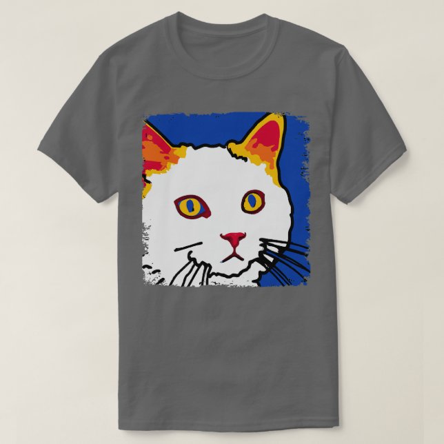 Turkish Van Art Cat Lover Gift T-Shirt (Design Front)