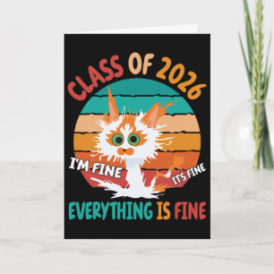 Turkish Van Cat Cl Of 2026 I Am Fine Student Gradu Card