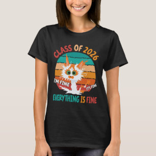 Turkish Van Cat Cl Of 2026 I Am Fine Student Gradu T-Shirt