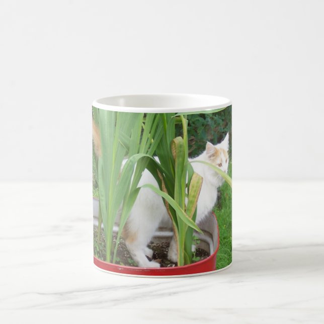 TURKISH VAN CAT IN FLOWERS MUG (Center)