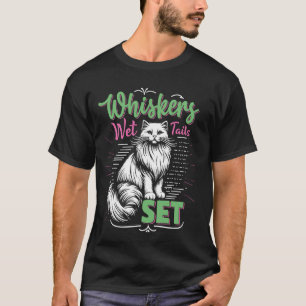 Turkish Van WHISKERS WET TAILS SET Funny Cat Owner T-Shirt