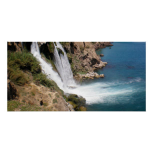 Turkish waterfall Duden (Antalya) Poster