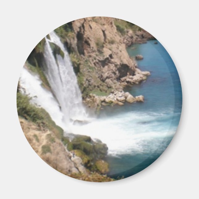 Turkish waterfall Duden in Antalya Magnet (Front)