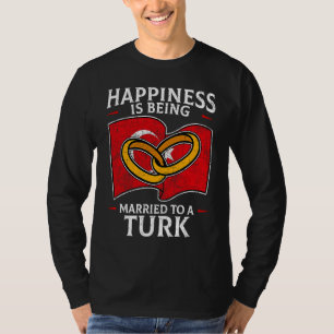 Turkish Wedding Turk Heritage Roots Turkey Flag Ma T-Shirt