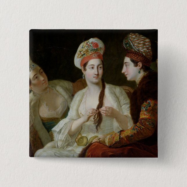 Turkish Women 15 Cm Square Badge (Front)