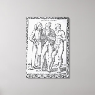 Turkish Wrestlers Canvas Print