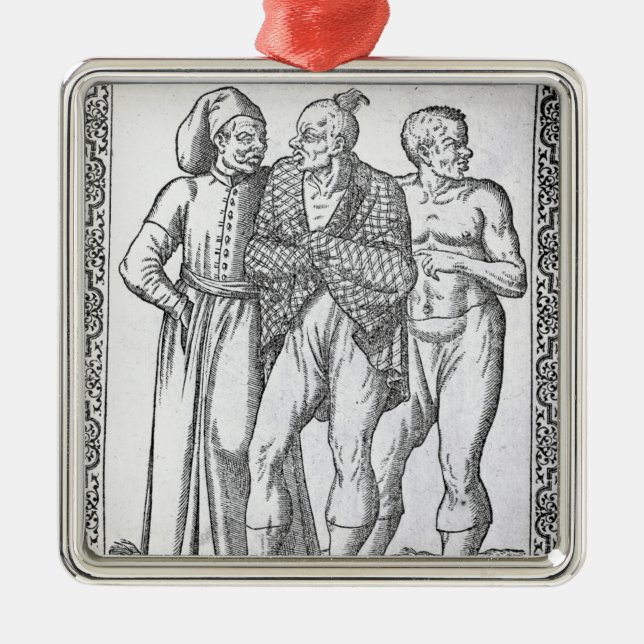 Turkish Wrestlers Metal Tree Decoration (Front)