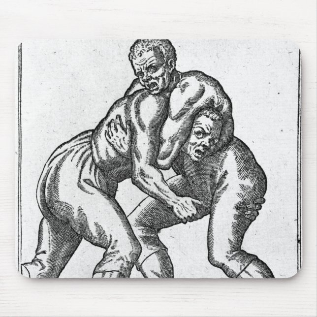 Turkish Wrestlers Mouse Pad (Front)