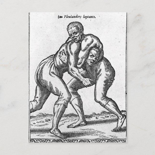 Turkish Wrestlers Postcard (Front)