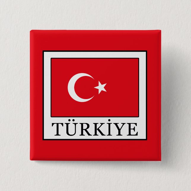 Türkiye 15 Cm Square Badge (Front)