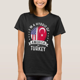 Turkiye American Patriot Grown Flag Humour T-Shirt
