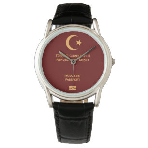 Turkiye passport wristwatch