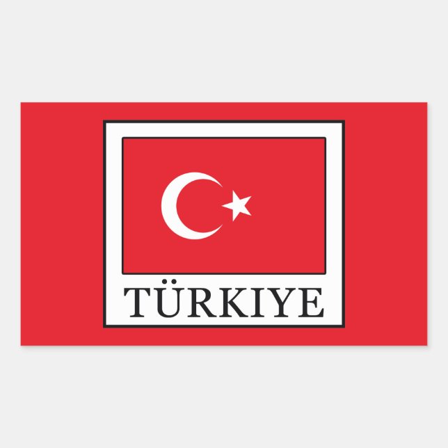 Türkiye Rectangular Sticker (Front)
